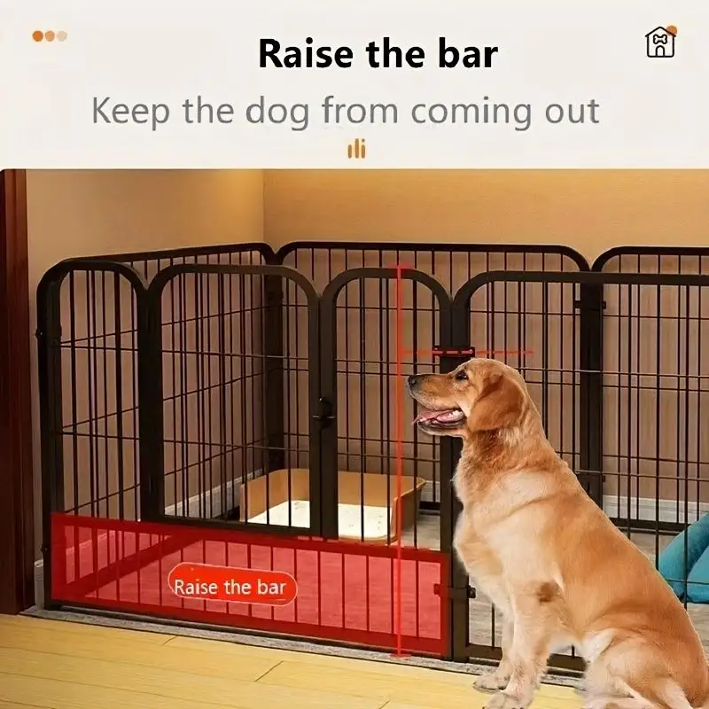 Modern Simple Wrought Iron Pet Fence Dog Cage Small And Medium Size