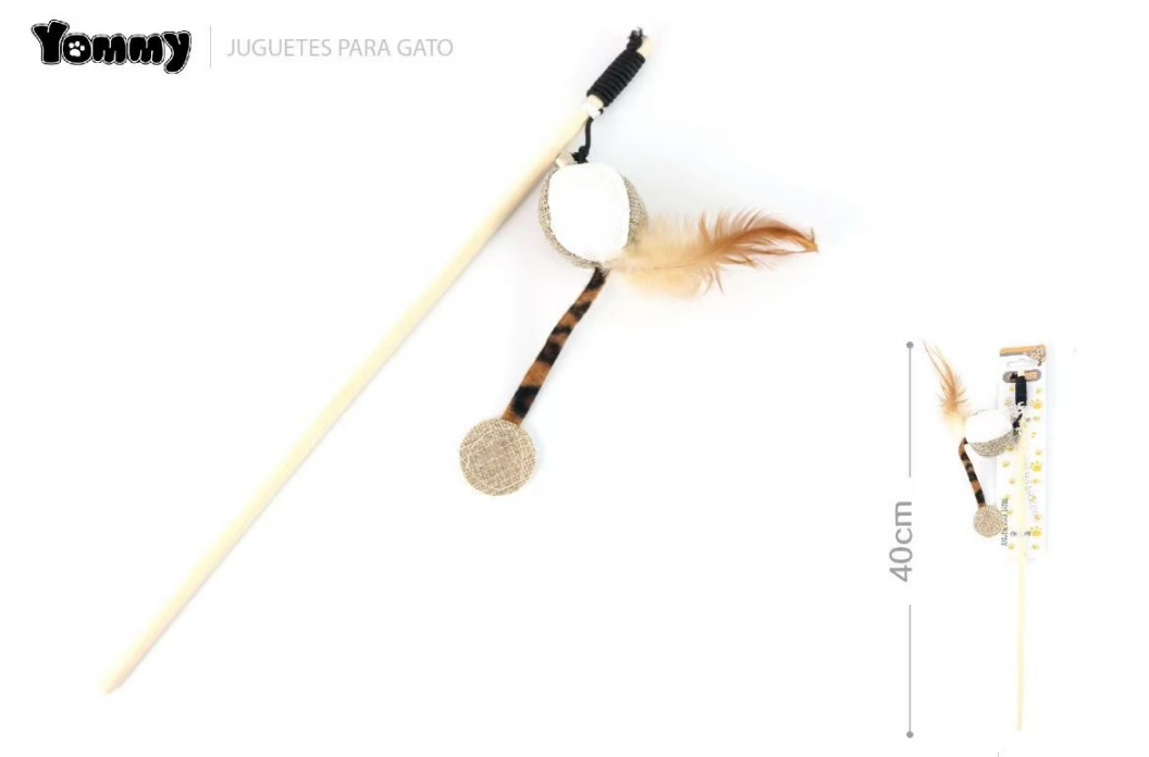 Small Ball Chicken Feather Cat Teaser