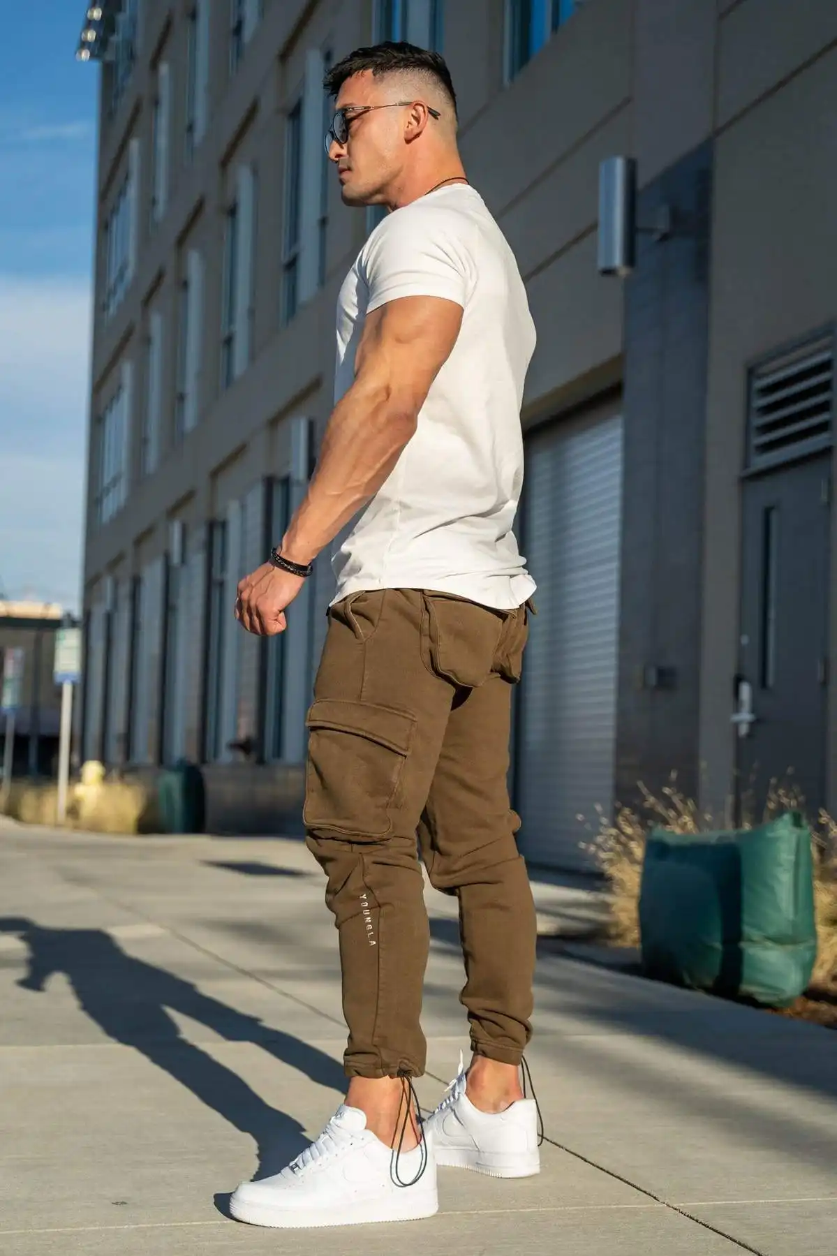 Muscle Stretch Slim Skinny Track Pants