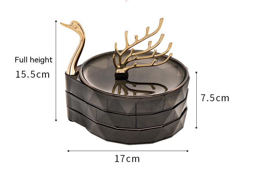 Title 1, Jewelry Box Multi-grid Large Capacity Swan Hand