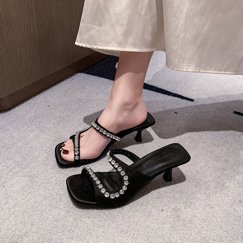 Open Toe High Heel Slide Mules, picture 6 of 6