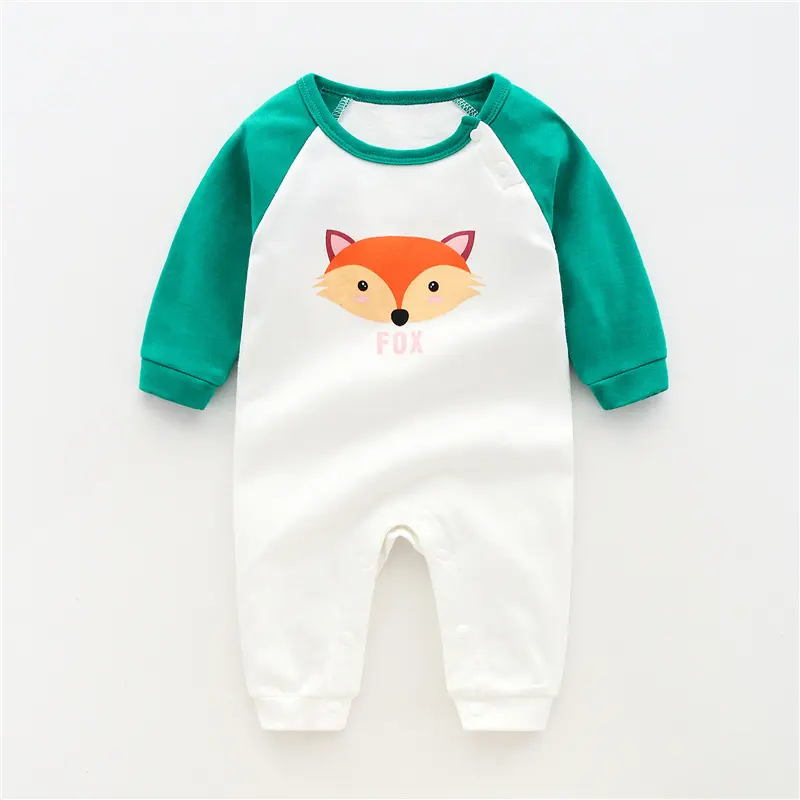 Fashion Cute Cotton Long-sleeved Thin Baby Clothes One-piece