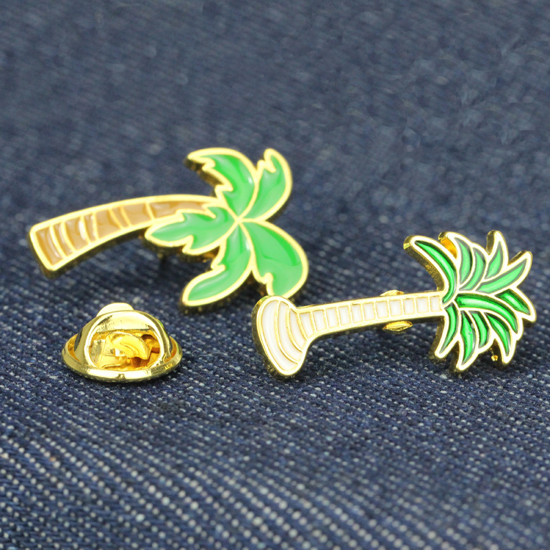 Creative Cartoon Leaves Cactus Coconut Tree Brooch - Image 7