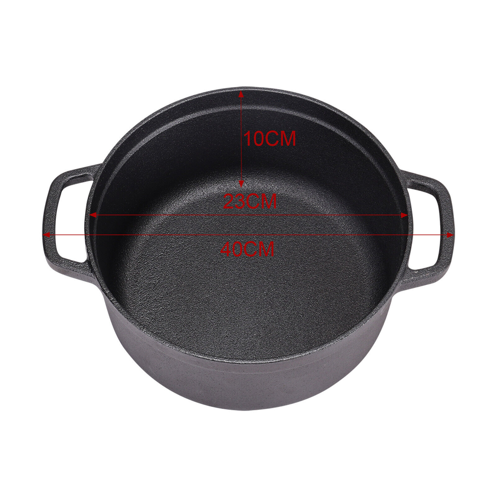 Kitchen Cast Iron Casserole Dish Pot Pan Basting Lid Stew Stock Baking Loaf — image 5