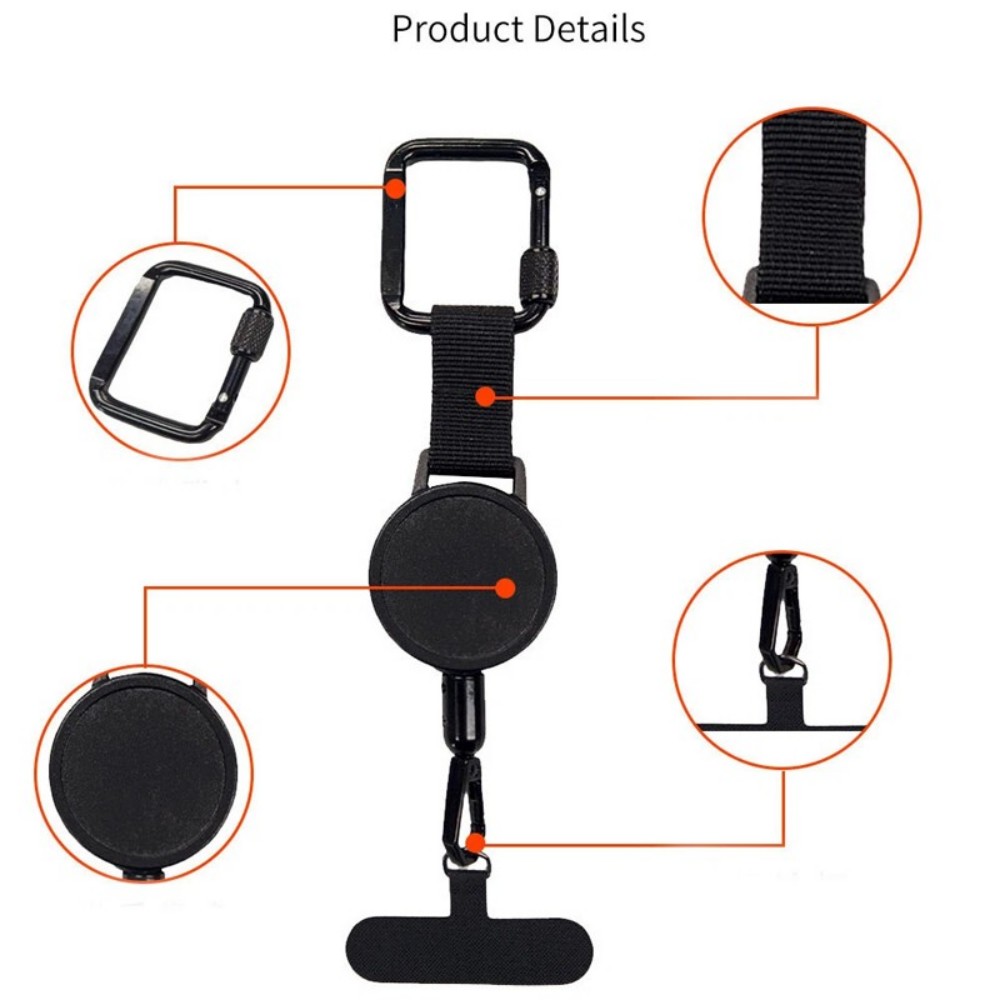 Retractable Anti-Theft Phone Holder Cellphone Strap Lanyard Phone Safety Tether 5