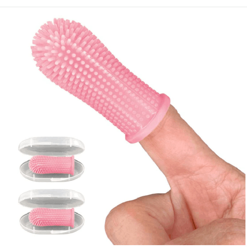 Brosse à dents doigtier silicone chien chat — Hygiène dentaire 2