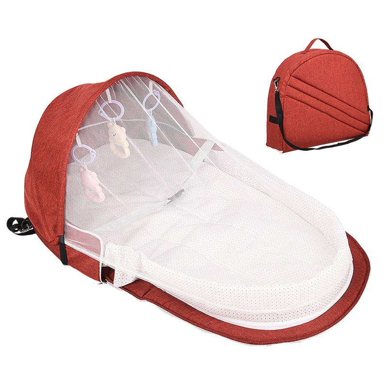 Title 10, Baby Travel Bed with Sun Protection Mosquito Ne...