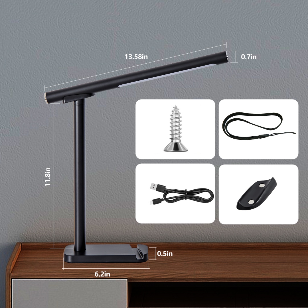LED Desk Lamp 360 Adjustable, USB Charging Port, 5 Light Modes & Dimmable... 3