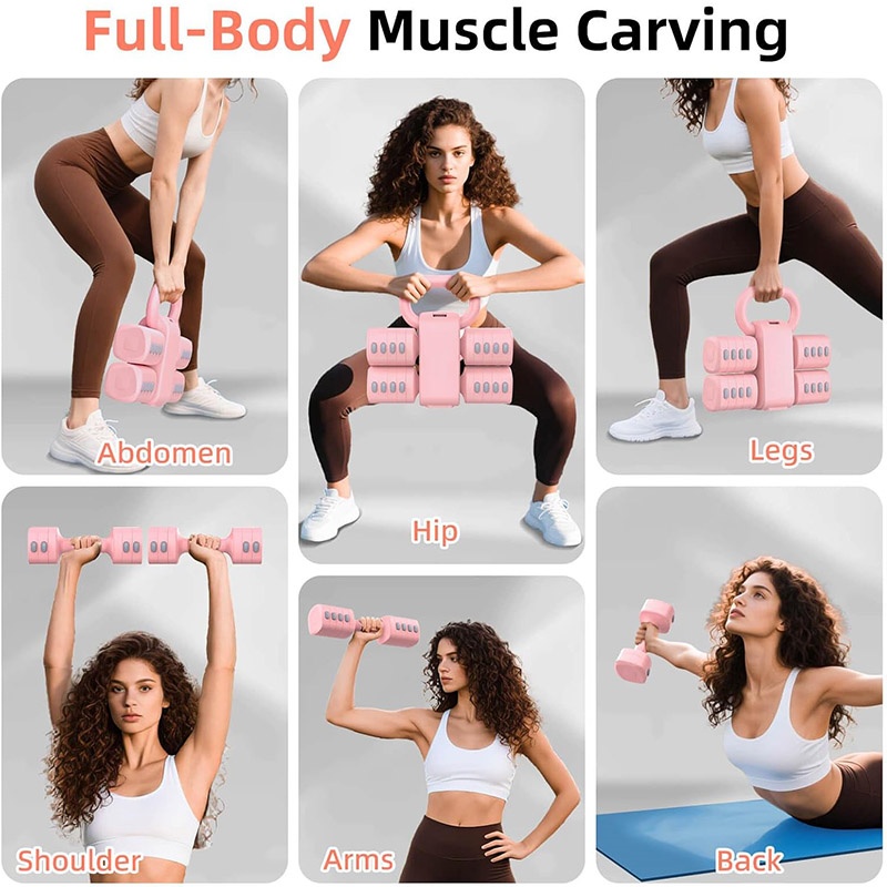 Multifunctional Dumbbells 2in 1 Home Dumbbell Kettlebells Adjustable Weight 13