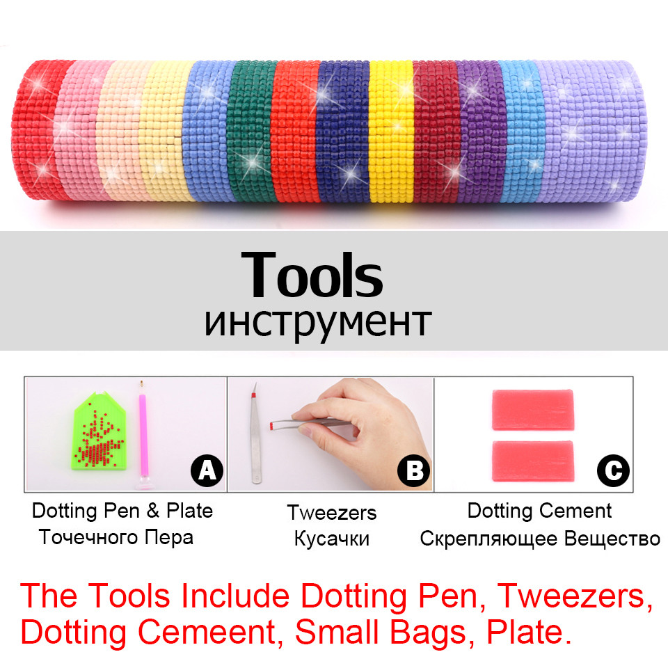 Diamond Painting Bear Heart 3D Embroidery Cross Stitch 5D Home Decoration