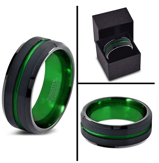 Men's Titanium Steel Brushed Polished Ring
