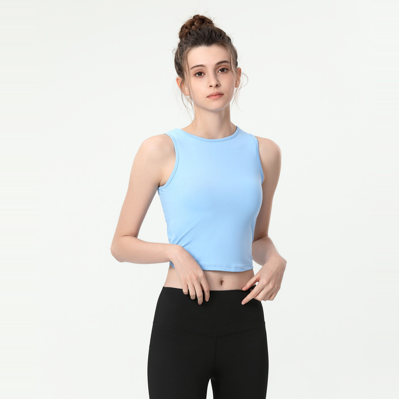 Title 5, Sleeveless Sports Vest Back Tight Blouse Slimmi...