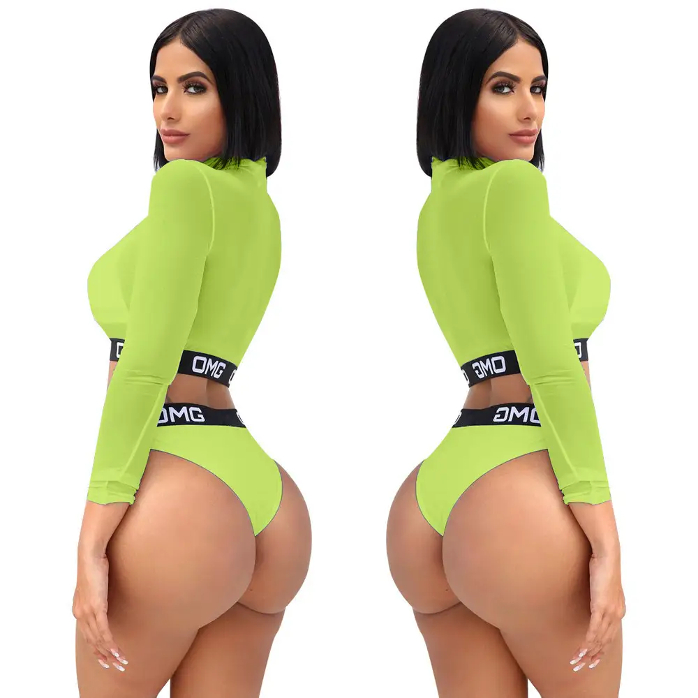 Sexy Bikini Mesh Three-piece Set