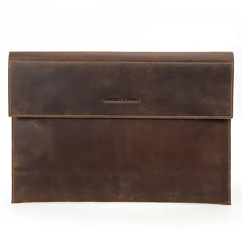 Protective Case Cowhide Laptop Magnetic Buckle Liner Bag