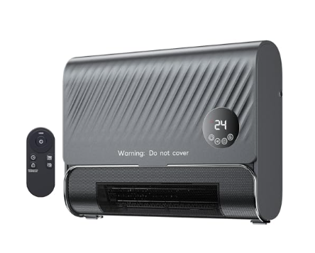 Smart Wall Heater, 1500W Fast Heating Electric Space Heater For Indoor Use, Wall Mounted Panel Heater With Remote, 3 Fan Speeds image 3