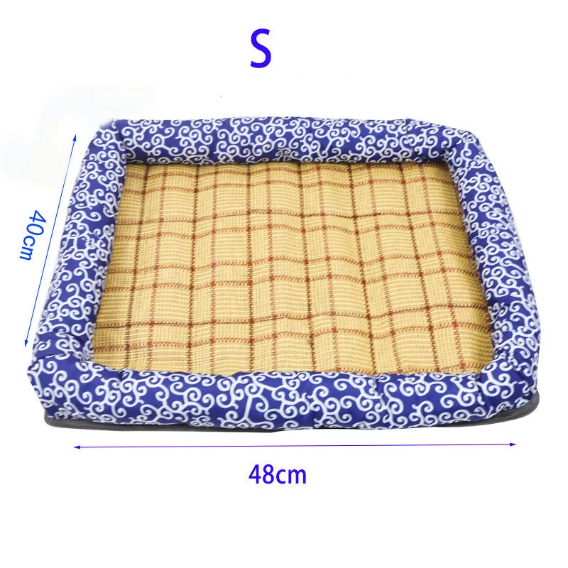 Pet Cat Nest Dog Summer Sleeping Mat - Pattern Blue