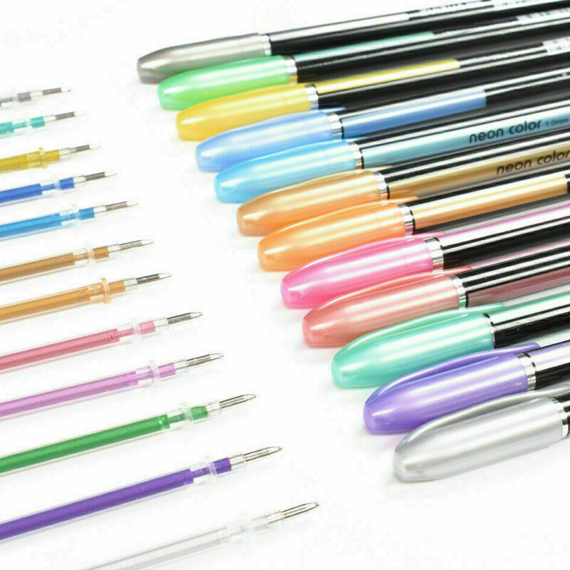 48 Packs Color Gel Ink Pens Set For Adult Colouring Books Drawing And Writing — image 2