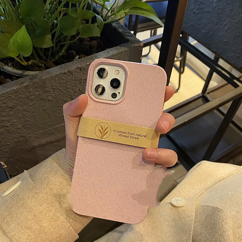 Personalized Yellow Natural Wheat Straw Tpu Phone Case