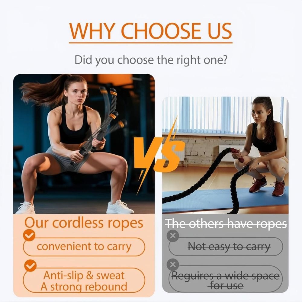 Cordless Training Rope Ropeless Battle Ropes Adjustable — image 9