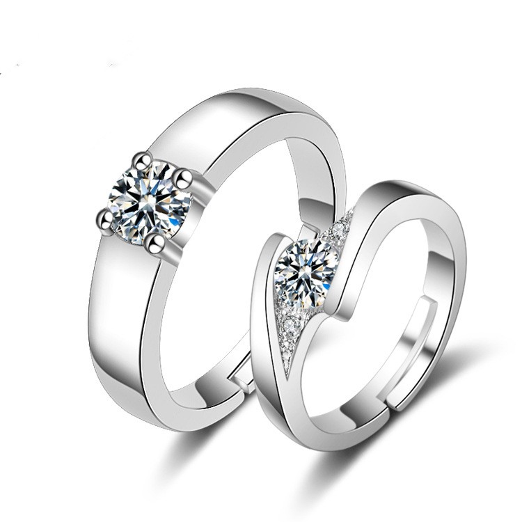 European And American Hand Jewelry Open Couple Ring Female