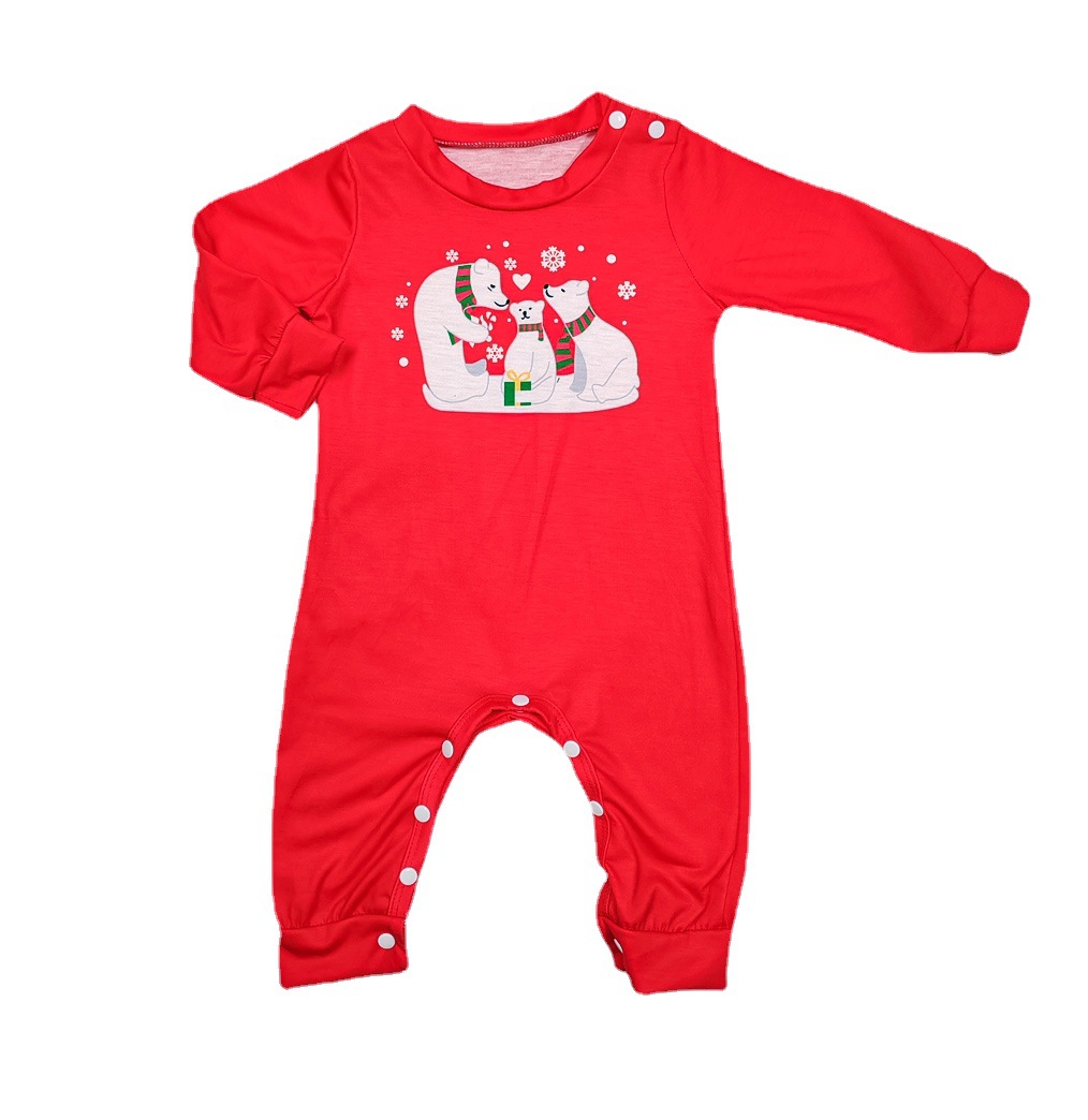 Title 2, Red Snowman Parent-child Christmas Suit New