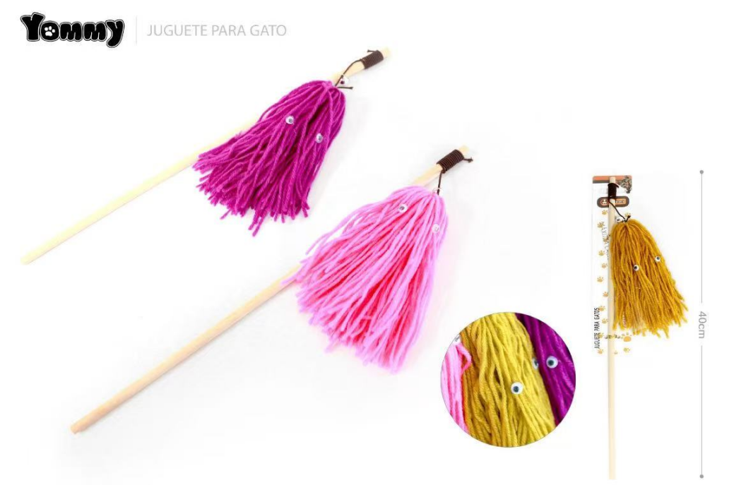 Wooden Wool Cat Teaser