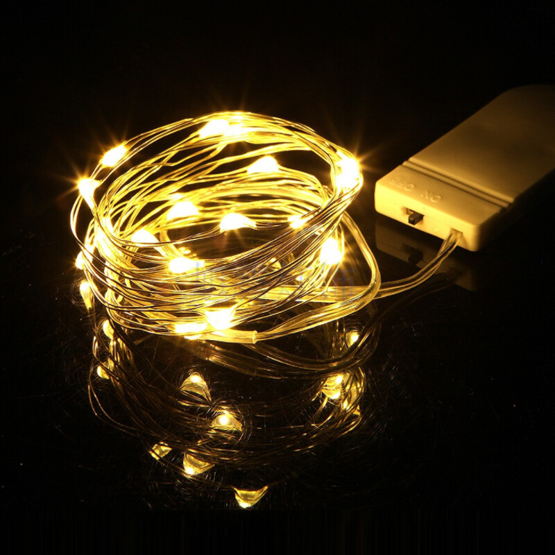 6 Pack 20 LEDs Battery Operated Mini LED Copper Wire String Fairy Lights Part 2m — image 3