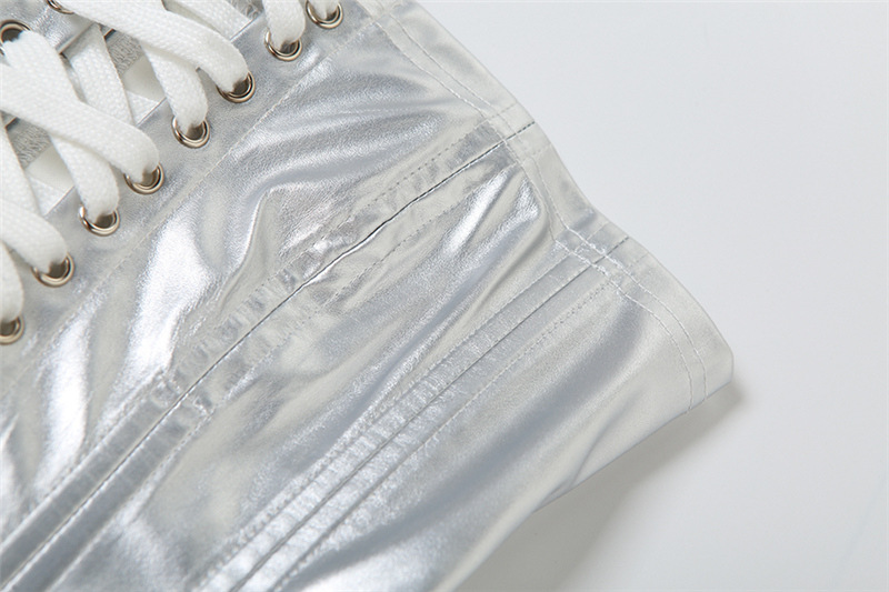 Summer Fashion Sweet Leather Reflective Chest Wrap Hip Skirt