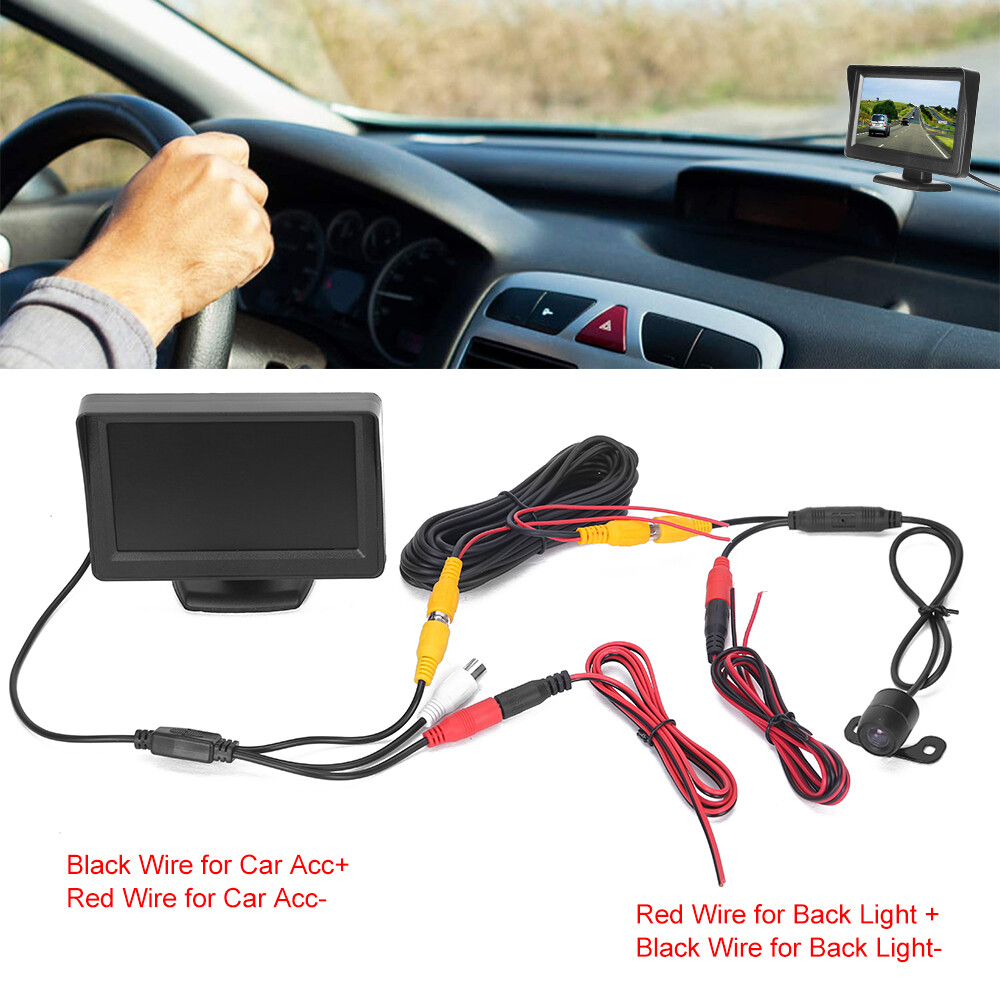 Waterproof HD Car Reverse Camera Kit Monitor Night Vision Rear View Parking Cam