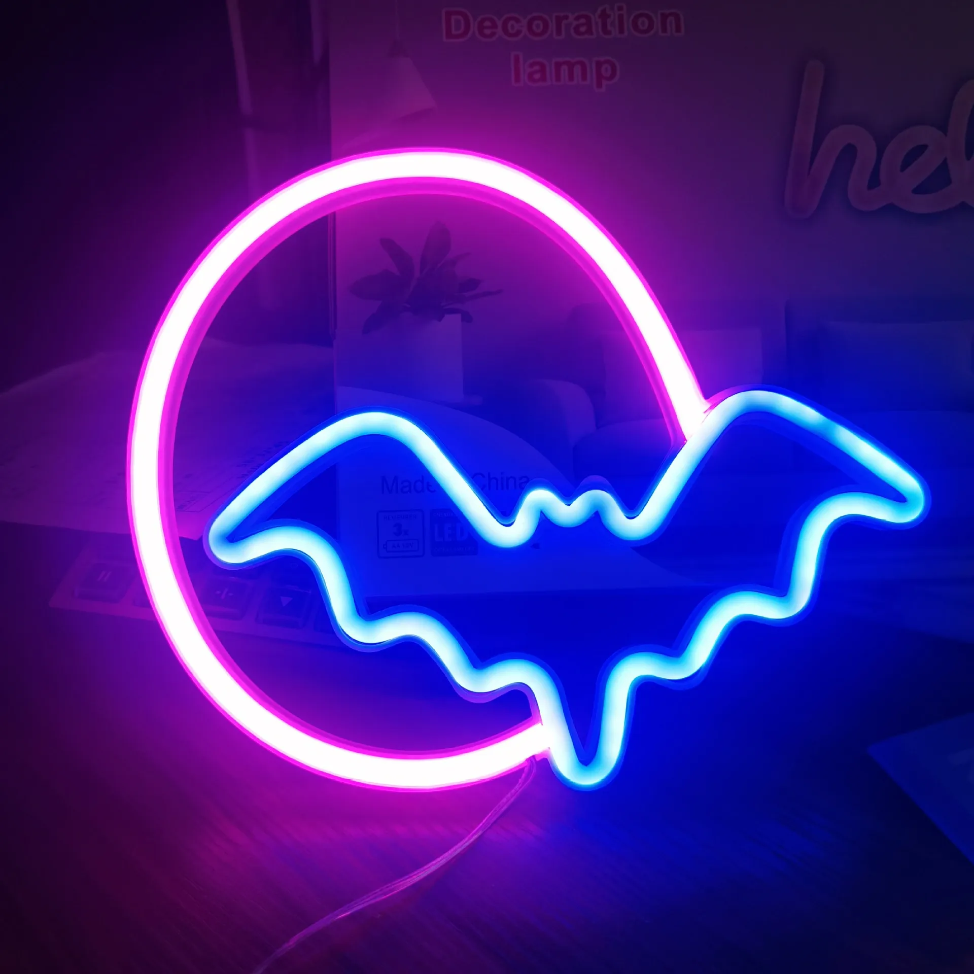 Halloween Bat Neon Lights – image 2