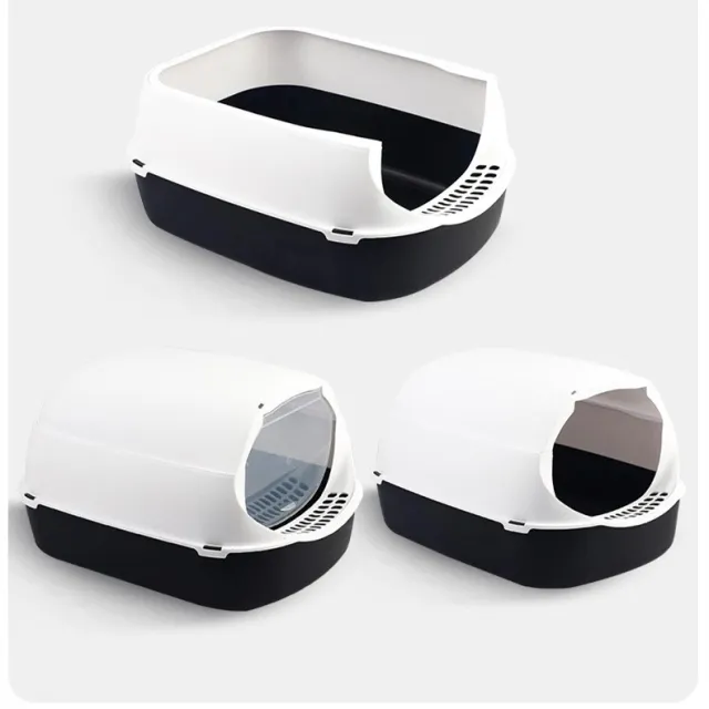 Splash proof Cat Toilet Fully Enclosed, Foldable And Removable Black - Shop at LoveMi