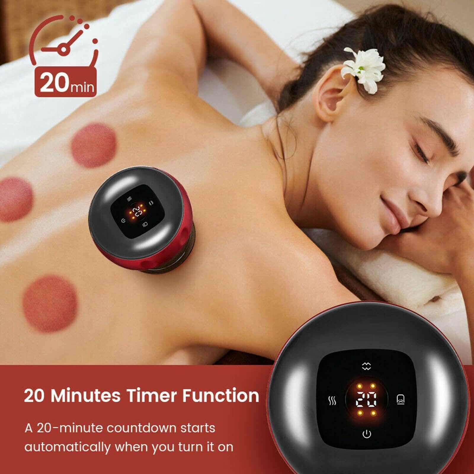 Electric Cupping Therapy Massager Portable Rechargeable 12 Level Adjustable AU Blue