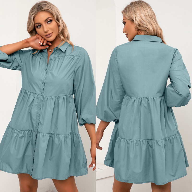 Loose Casual Single Breasted Mid Length Shirt