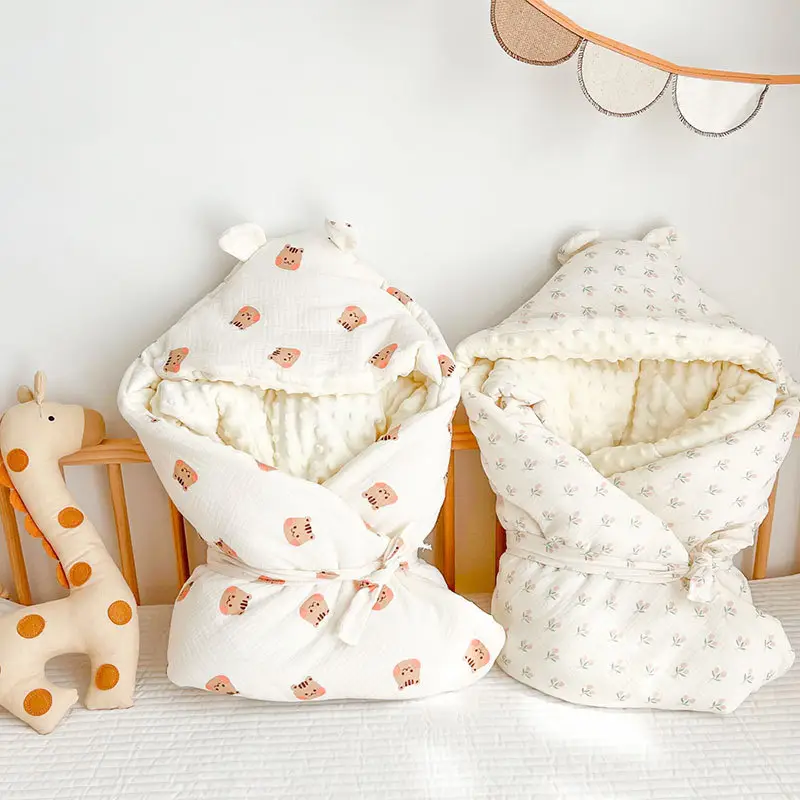 Autumn and Winter Thickened Baby Cotton Wrinkled Beanie Velvet