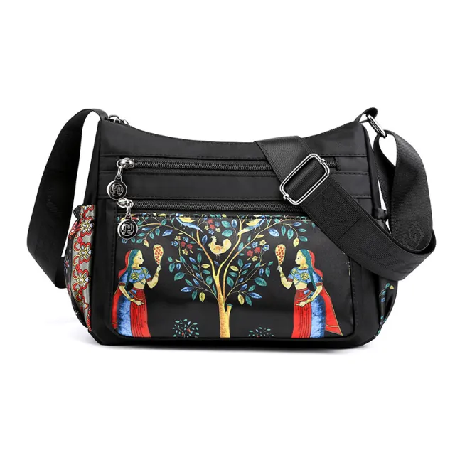 Casual Bag Printed Nylon Fabric Ethnic Indian Girl - Shop at LoveMi