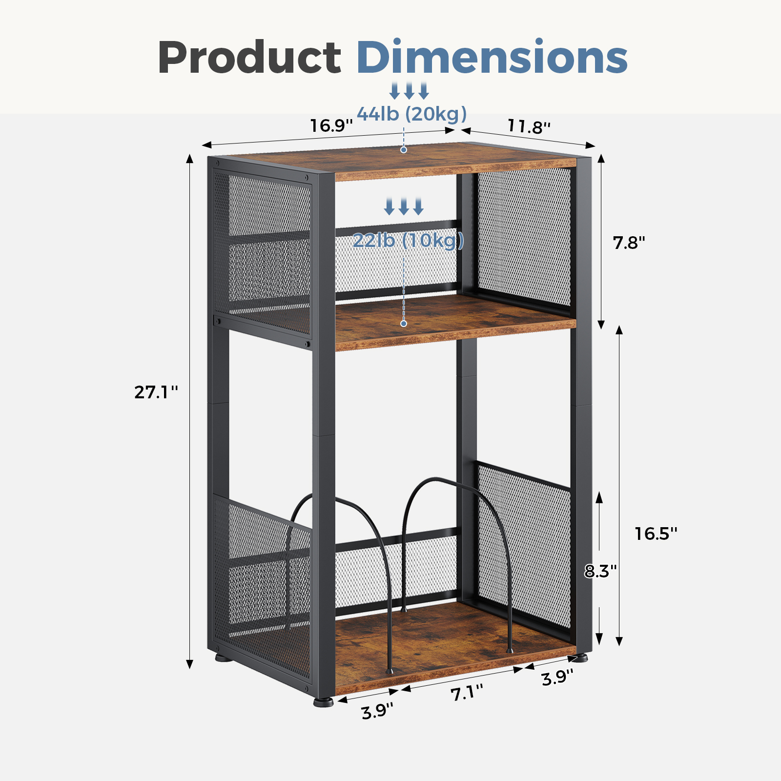Three-tier Side Tables 2 Sets, A Storage-functional Record Player Stand That Can Hold Up To 1 00 Records, A Turntable Stand For Playing Vinyl Records