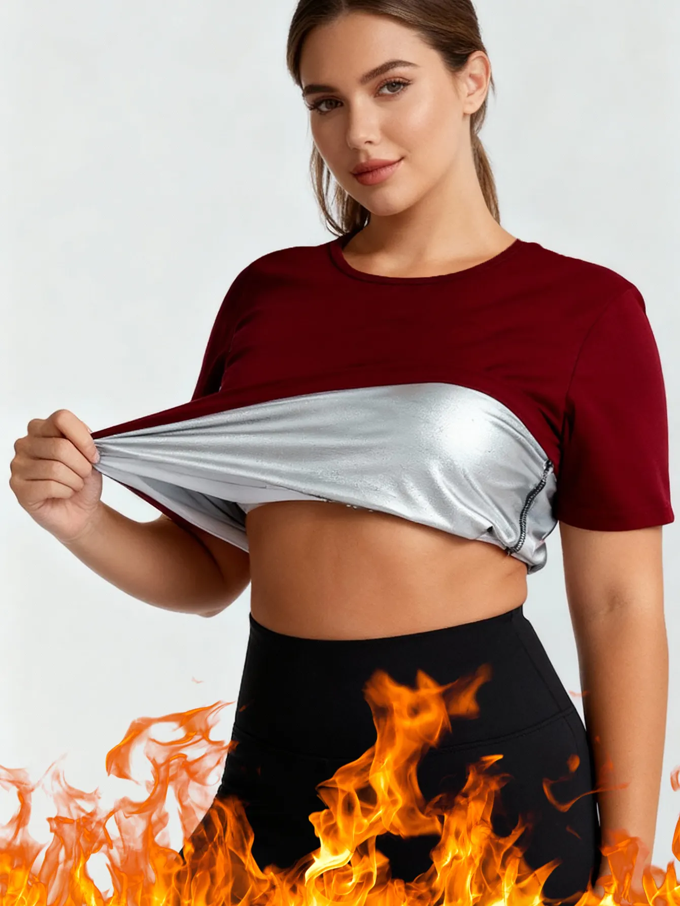 Sauna Shirt For Women Sweat Suit Short
