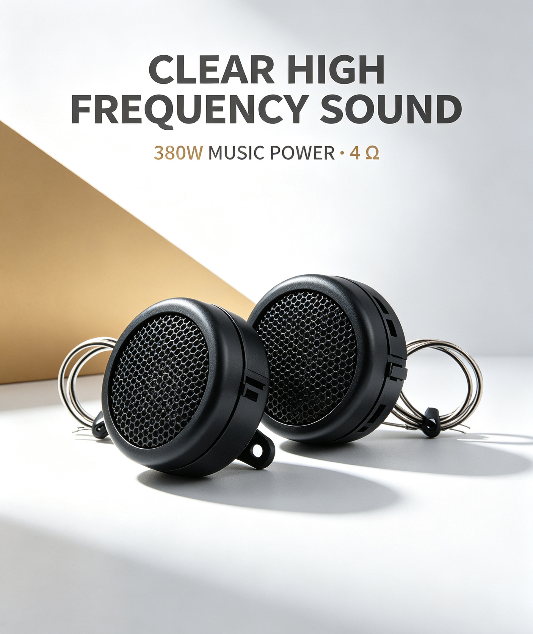 Car Audio Tweeter 380W High Frequency Car Stereo Speaker With Mount Bracket Clear Sound Modified Loudspeaker