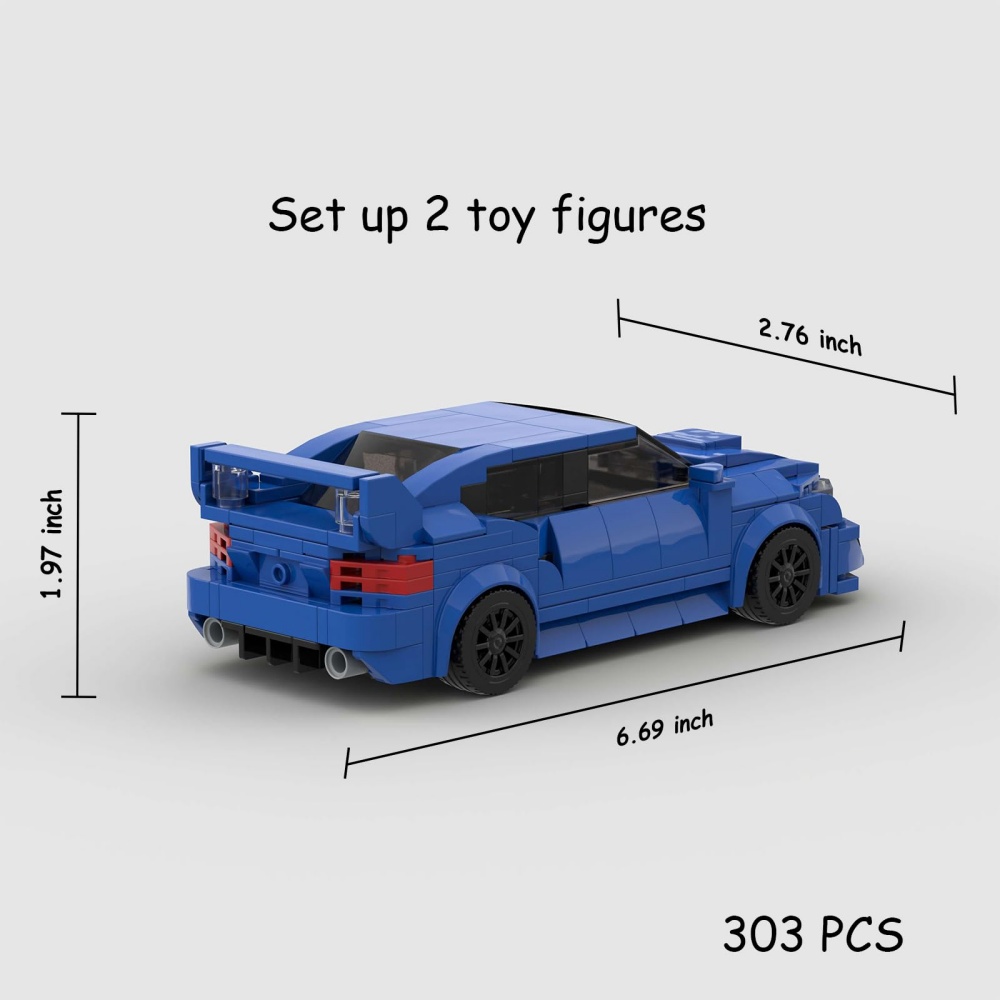 Ensemble de construction de voitures de sport, 303 pièces, léopard ailé wrx-stis – Image 3