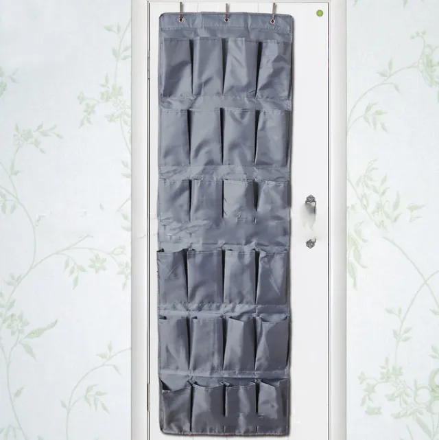 Oxford Cloth Wardrobe Door Storage Hanging Bag Dark Grey - Shop at LoveMi
