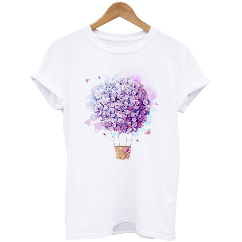 Title 5, New Purple Hot Air Balloon And Flower Print Lad...