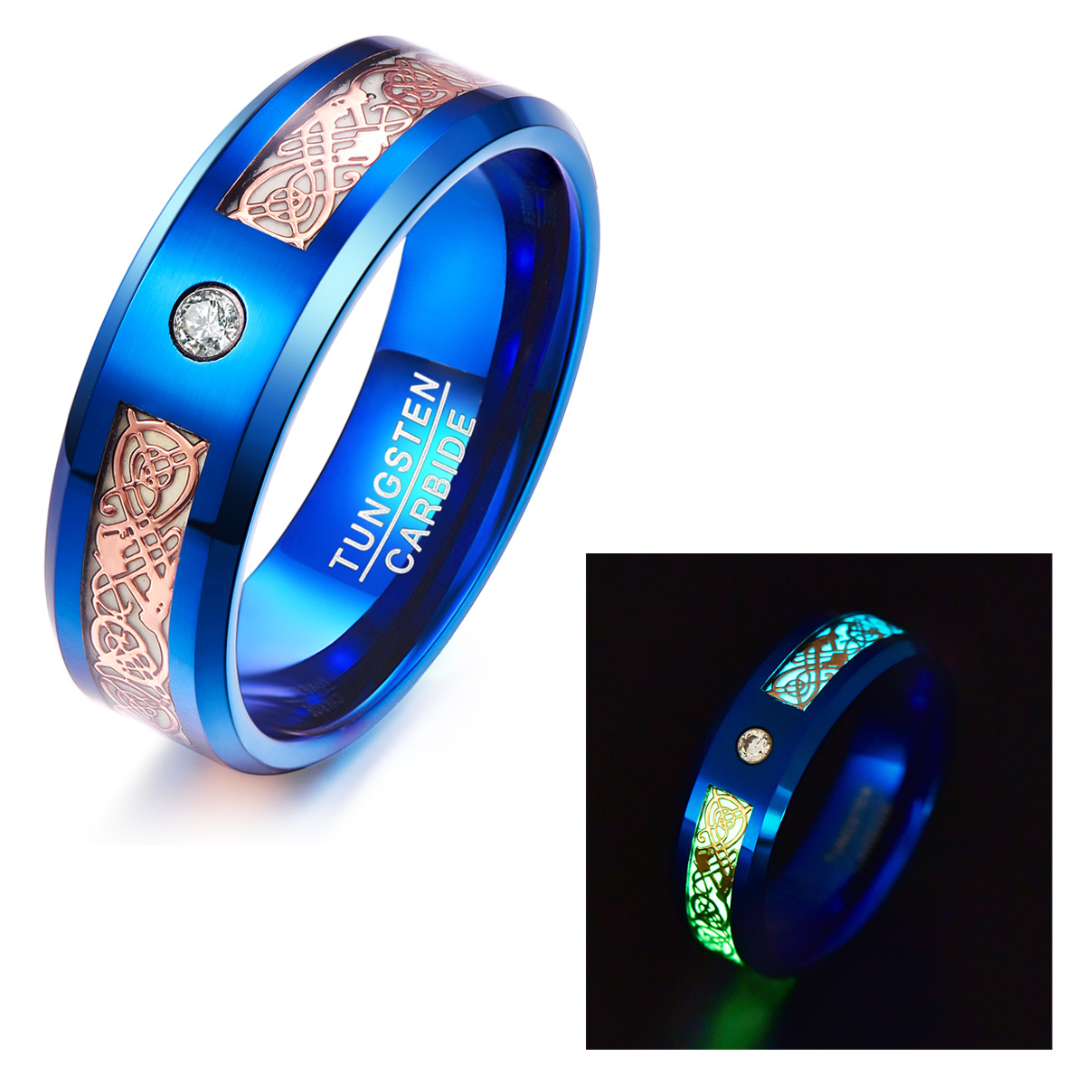 Title 2, Vacuum Plating Blue Diamond Titanium Steel Lumi...