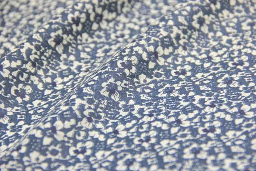 Small Flower Cotton Printed Fabric Pajamas Toy Shoes Clothing Skirt Inside Cloth Fabric Blue - Shop at LoveMi
