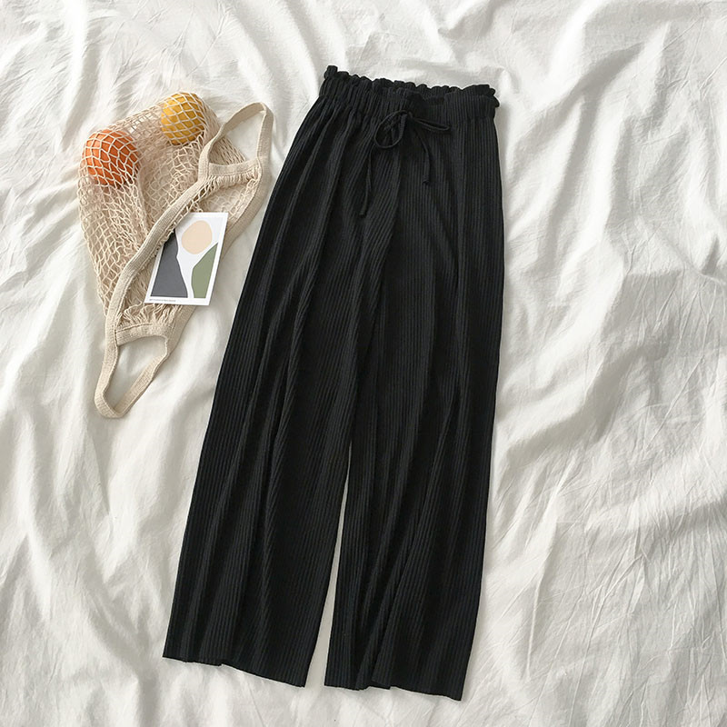 High Waist Lace Up Slim Casual Long Pants