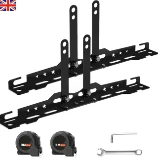 2 Pcs DIY Upgraded Toe Wheel Alignment Tool Plate Kit With Measuring Tapes Black