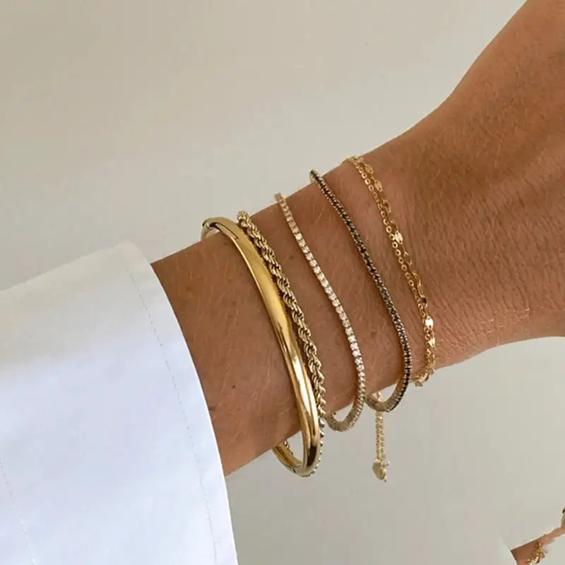 European And American Fashion Simple Double Layer Bracelet