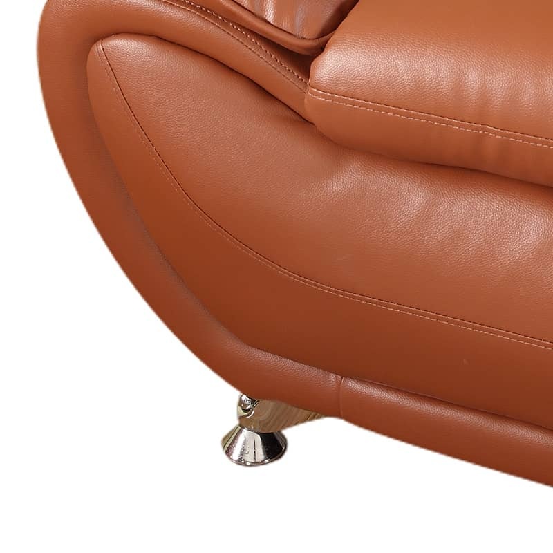 Pickup Only--Bright Bronze Faux Leather 3-Piece Couch Living Room Sofa