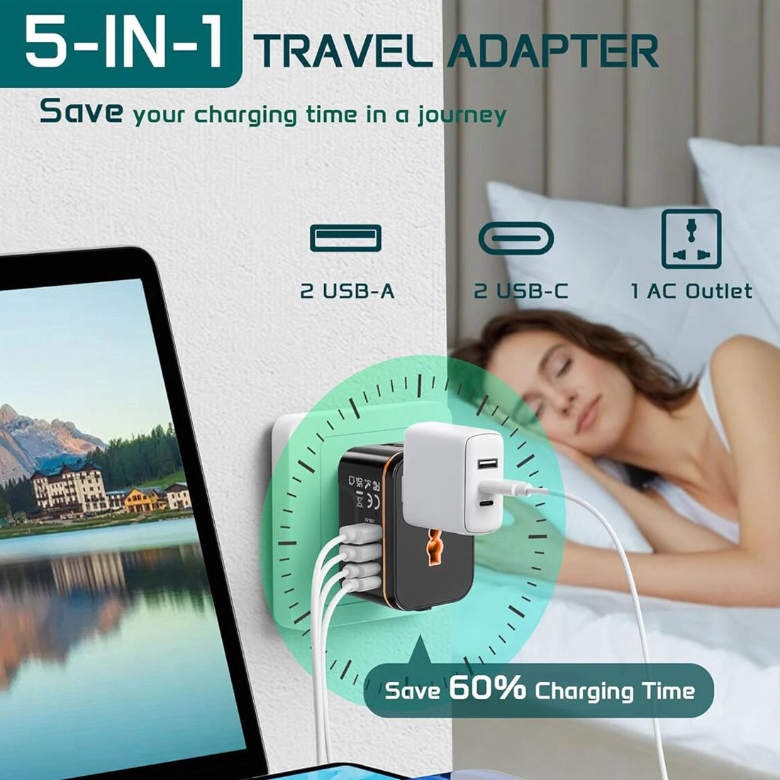 Reiseadapter verdensplugg - Miniatyr 2