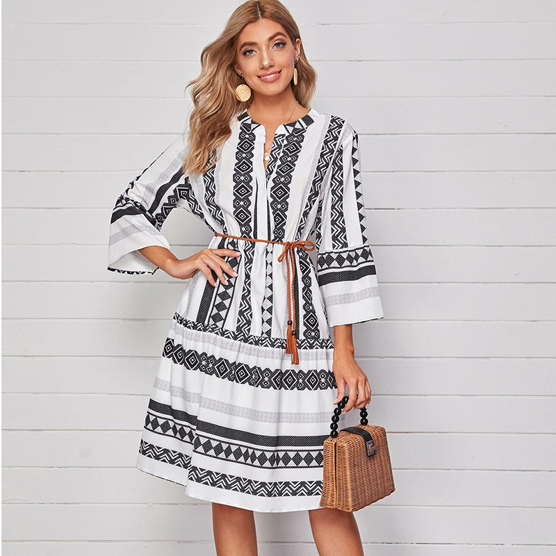 Waist Waist Was Thin European And American Dress