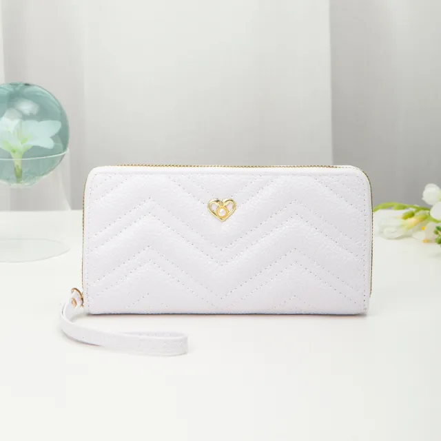 Fashion Clutch Bag Texture Embroidery Thread Love White - Shop at LoveMi